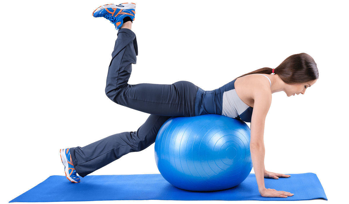 Exercice avec ballon de stabilité Fitness