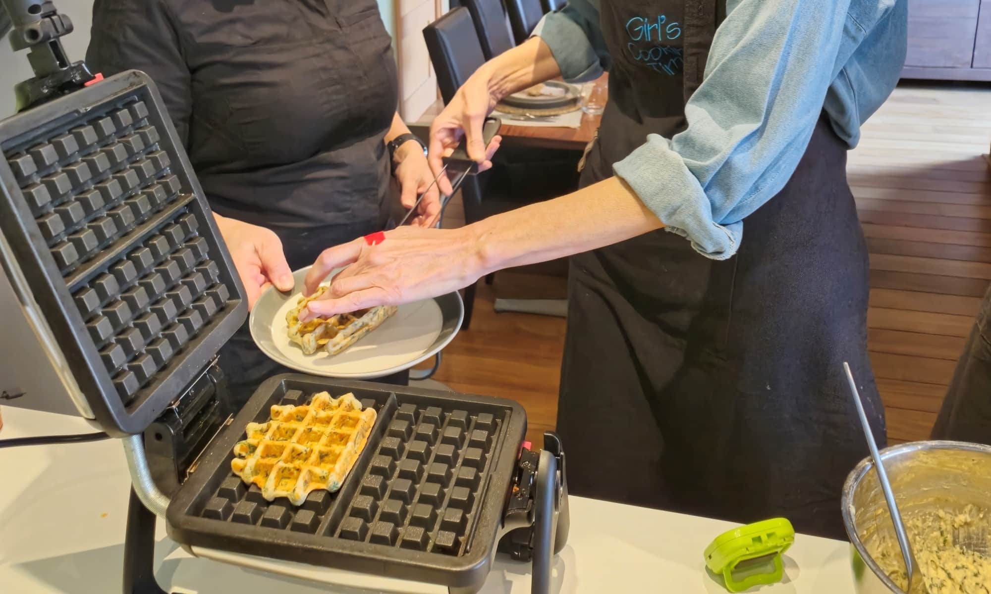 Gauffres en préparation