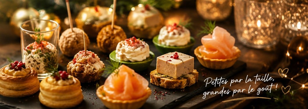 Plateau de bouchées apéritives de Noël